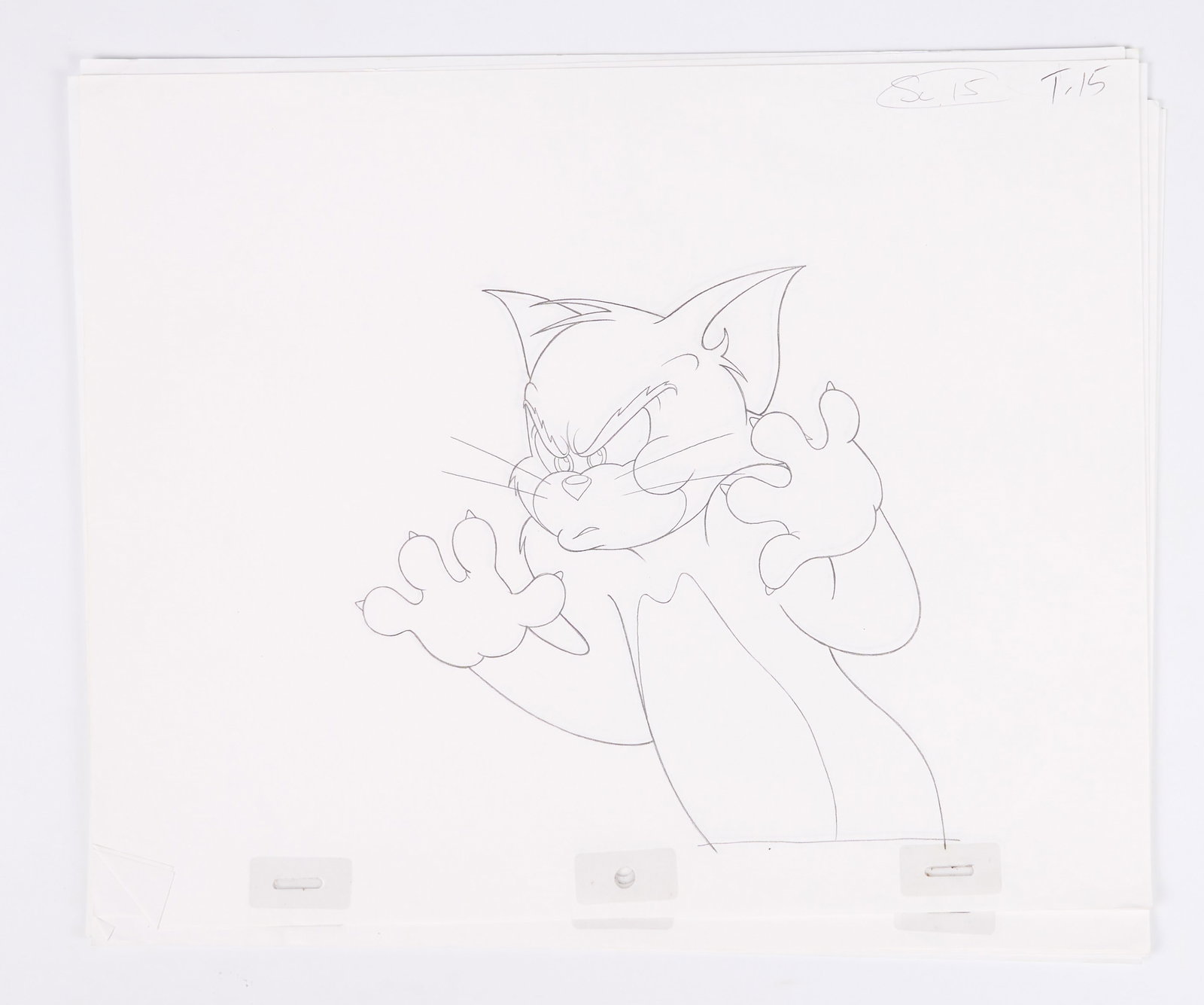 Tom And Jerry Animation Drawings For Ford Mondeo Advert (Large Company, 2003) Approx. 70: Tom And Jerry Animation Drawings For Ford Mondeo Advert (Large Company, 2003).A collection of thirteen animation sketches of a movement sequence of Tom from a Ford Mondeo advert. These images are clos
