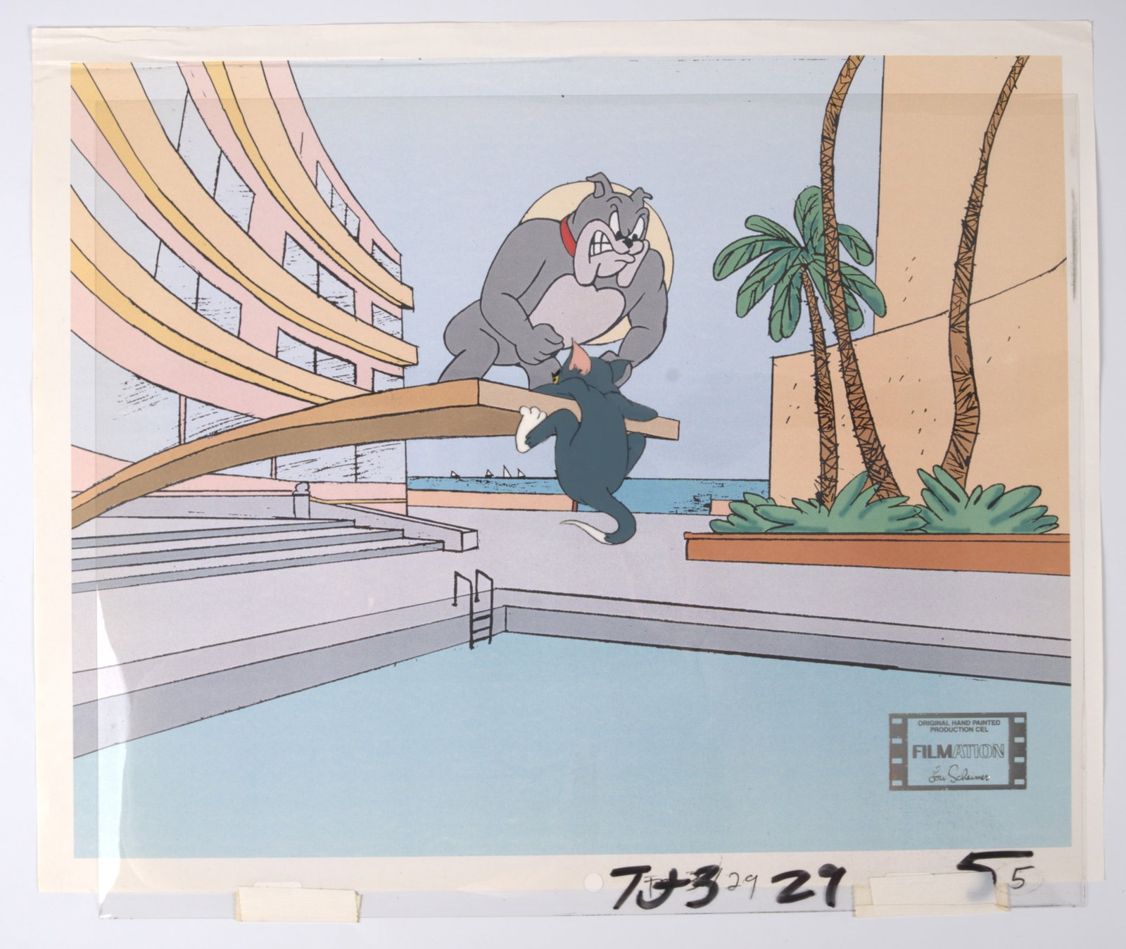 The Tom and Jerry Comedy Show Original Mouse Over Miami Tom Production Cel (Filmation, 1980-1982) (1 of 4)