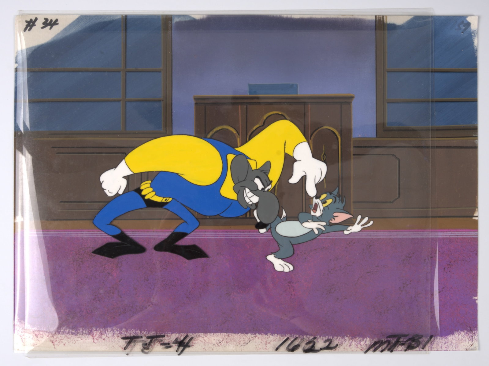 The Tom and Jerry Comedy Show Original Hand Painted Animation Cel and Background (Filmation, 1980) (1 of 4)