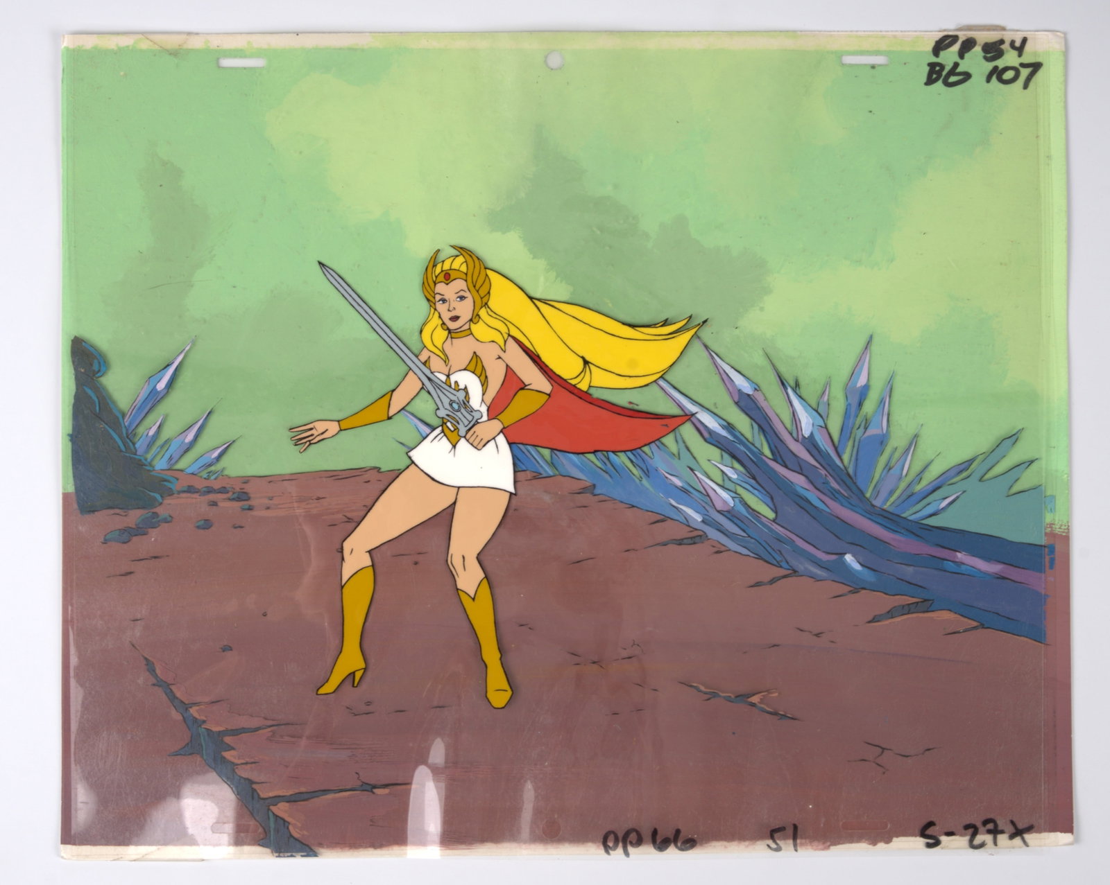 She-Ra Princess of Power Original She-Ra Animation Cel and Background (Filmation, 1985-1987) (1 of 4)