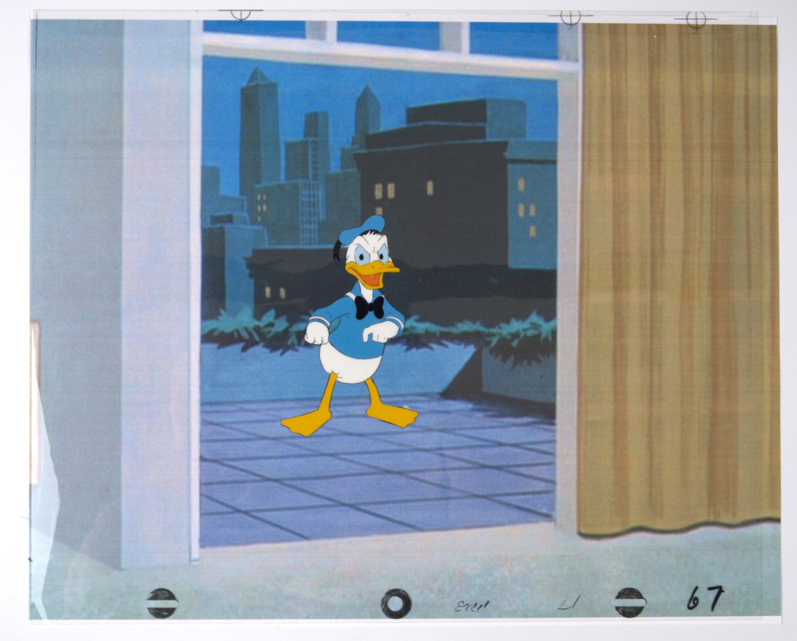 Donald Duck Original Production Animation Cel (Walt Disney, 1984) (1 of 3)