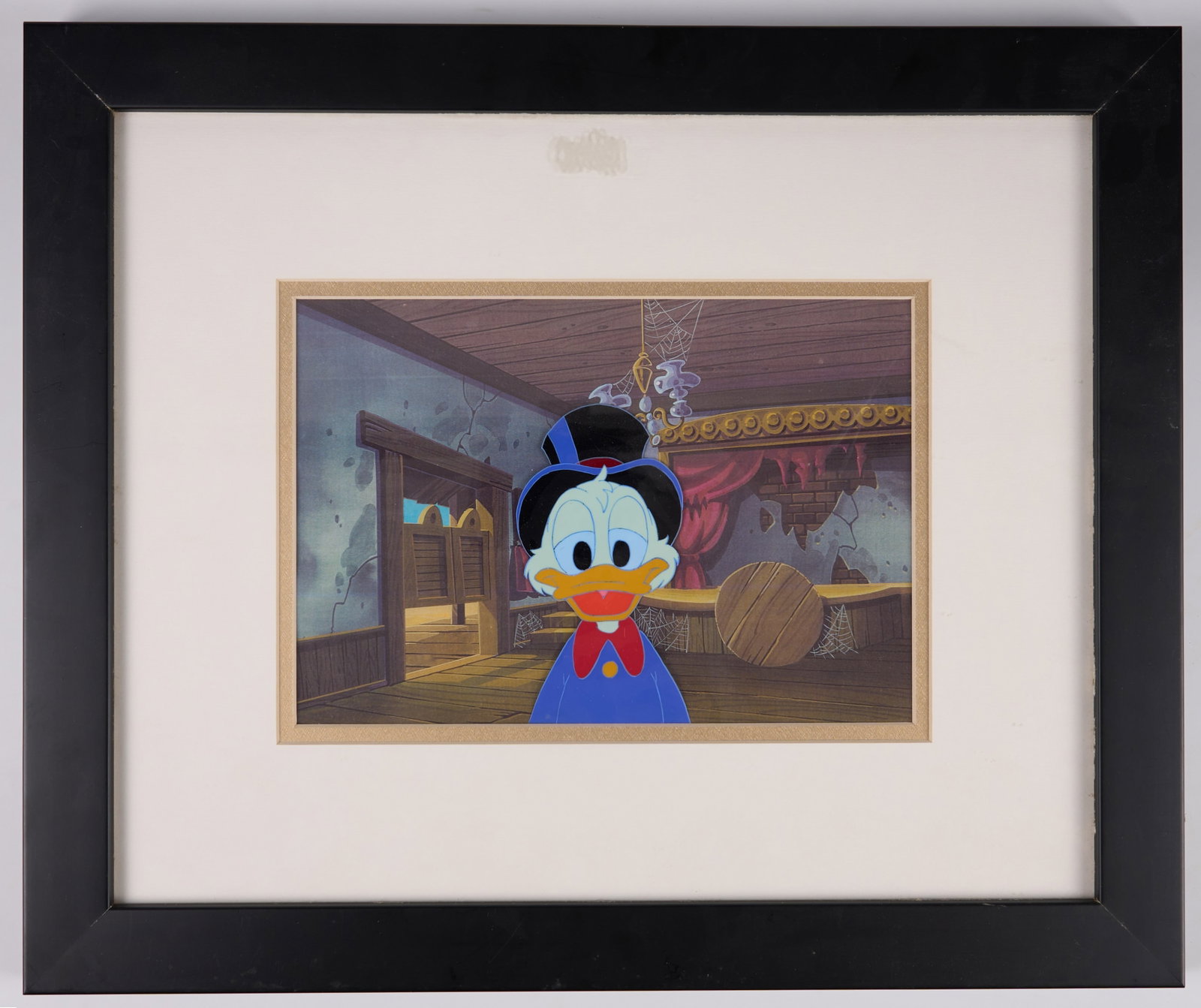 DuckTales Scrooge McDuck Production Cel and Reproduction Background Framed (Walt Disney, 1987) (1 of 1)