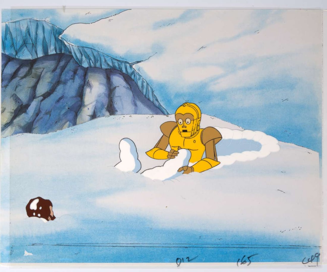 Star Wars: Droids R2-D2 and C-3PO Original Hand Painted Production Cels (Lucas Film, 1985-1986) (1 of 6)