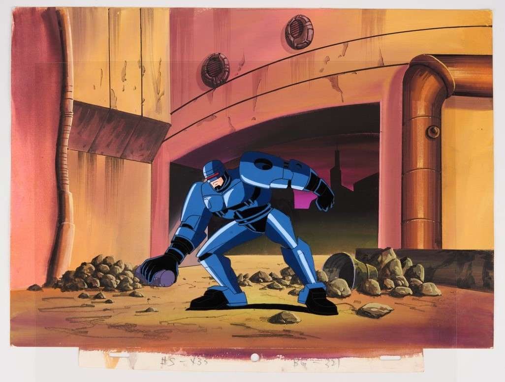 Robocop The Animated Series Original Hand Painted Production Cels And A Background (Marvel Studios, (1 of 9)