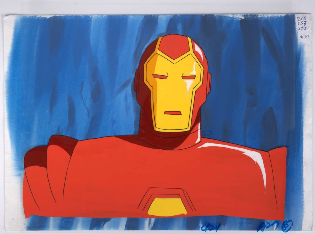 Iron Man Original Production Iron Man Cel and Background (Marvel Studios, 1994-1995) (1 of 3)
