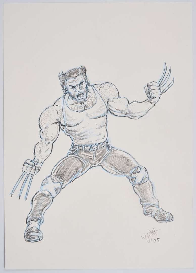 Simon Wyatt Wolverine Original Hand Drawn Ink and Pencil Sketchs With Claudio Vieria De Olivia (1 of 2)