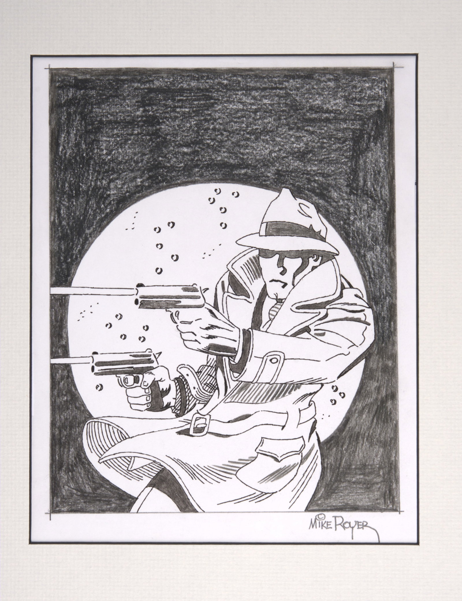 Mike Royer Graphite and Pencil Concept Art for The Rocketeer Movie and Dick Tracey Poster (Walt: Mike Royer Original Graphite and Pencil Concept Art for The Rocketeer Movie and Dick Tracey Poster (Walt Disney, 1990s) Total 2.Original Graphite and Pencil Fashion Concept Art for The Rocketeer Movie