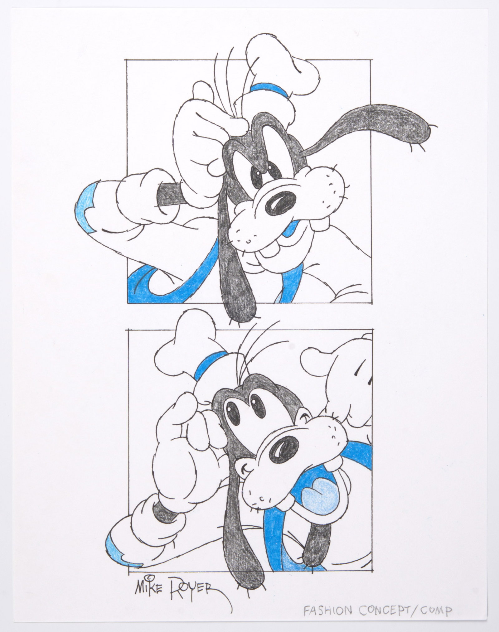 Mike Royer Original Pen and Ink Concept and Fashion Artwork Of Disney Winnie The Pooh, Tigger And (1 of 5)