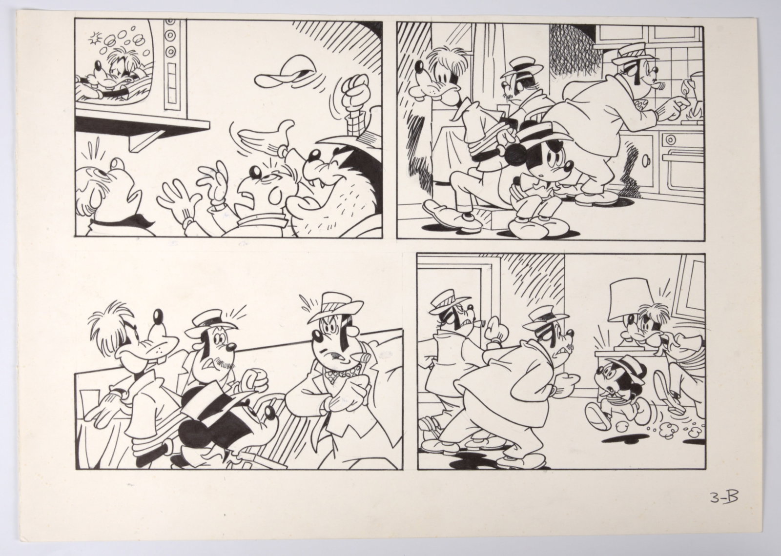 Pepe Ferre Disney's Topolino Magazine Hand Drawn Pages Signed (Mondadori, 1980s) Total 4 (1 of 7)