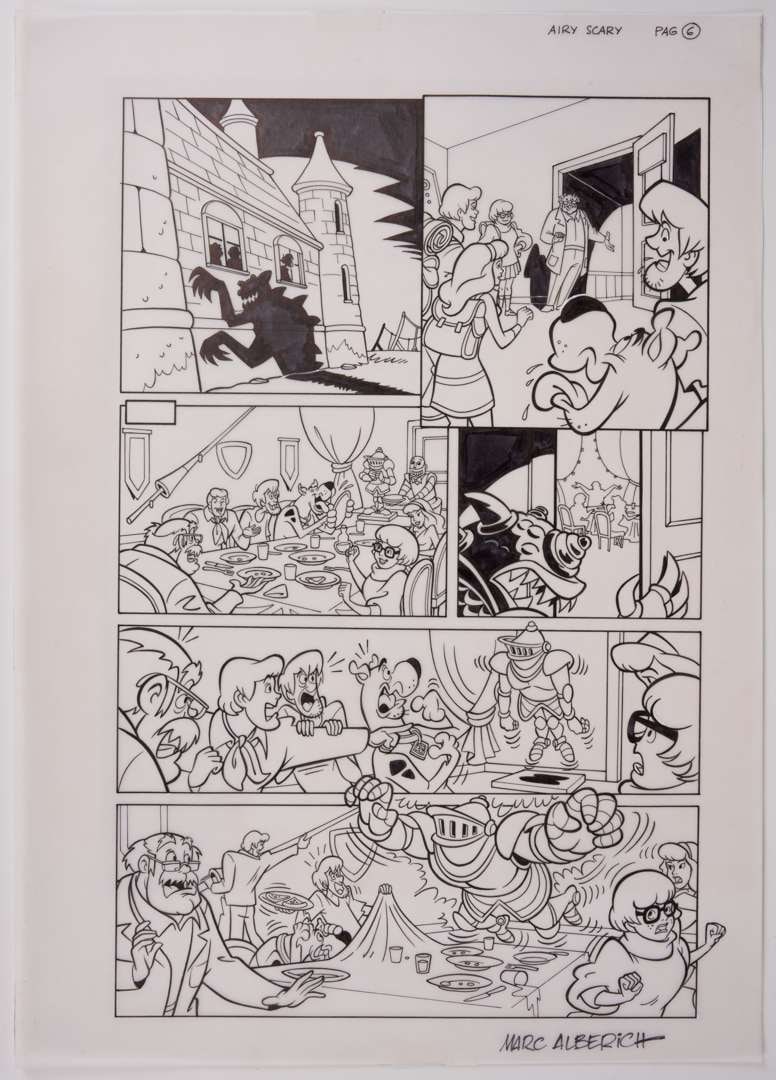 Marc Alberich Scooby Doo UK Magazine Original Comic Page 6 & 12 Signed (Hanna-Barbera Magazine, (1 of 4)