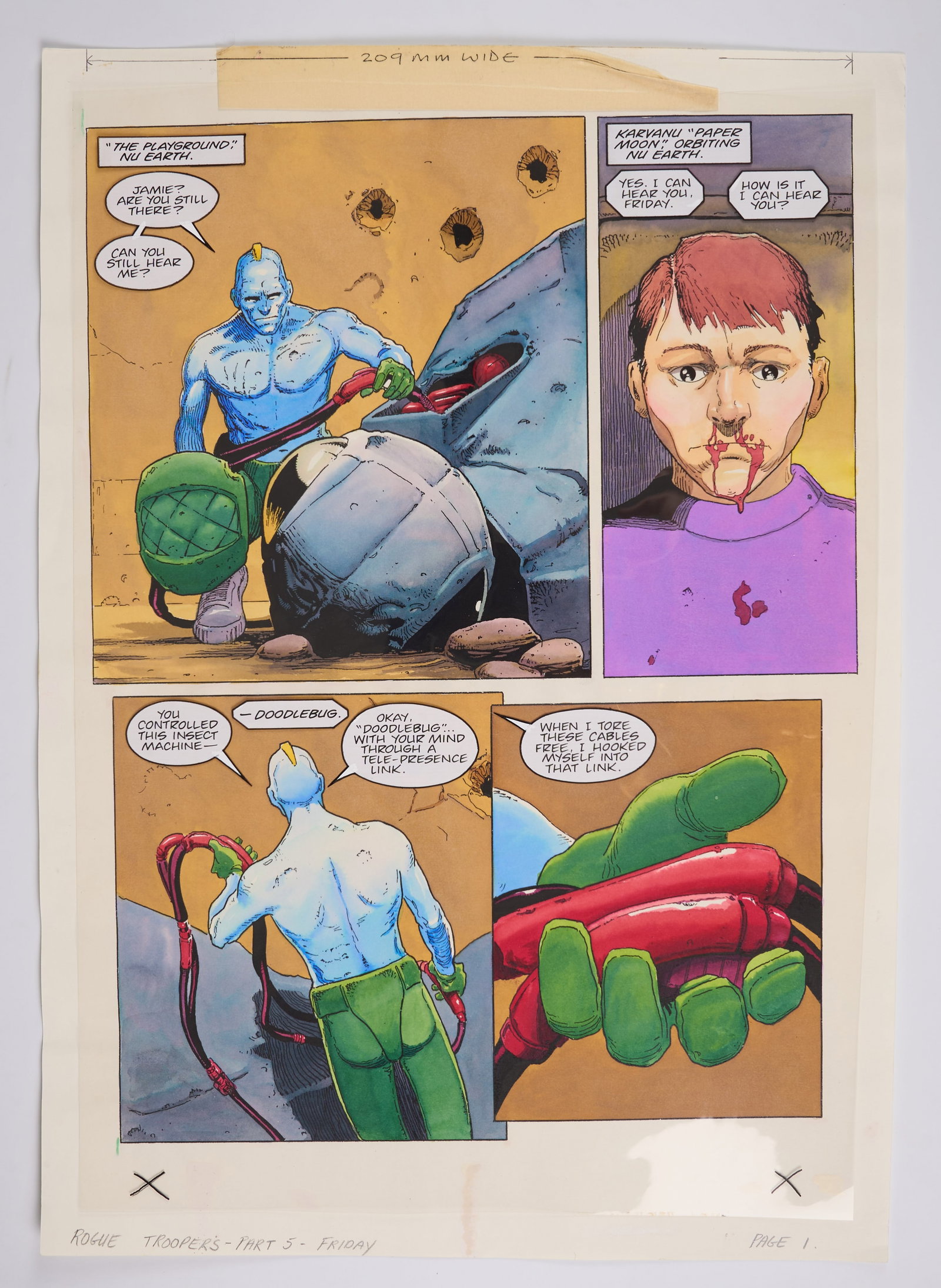 Alex Ronald 2000 AD Prog #1017 Rogue Troopers Rogue Trooper Friday Colour Story Pages (Fleetway, (1 of 12)