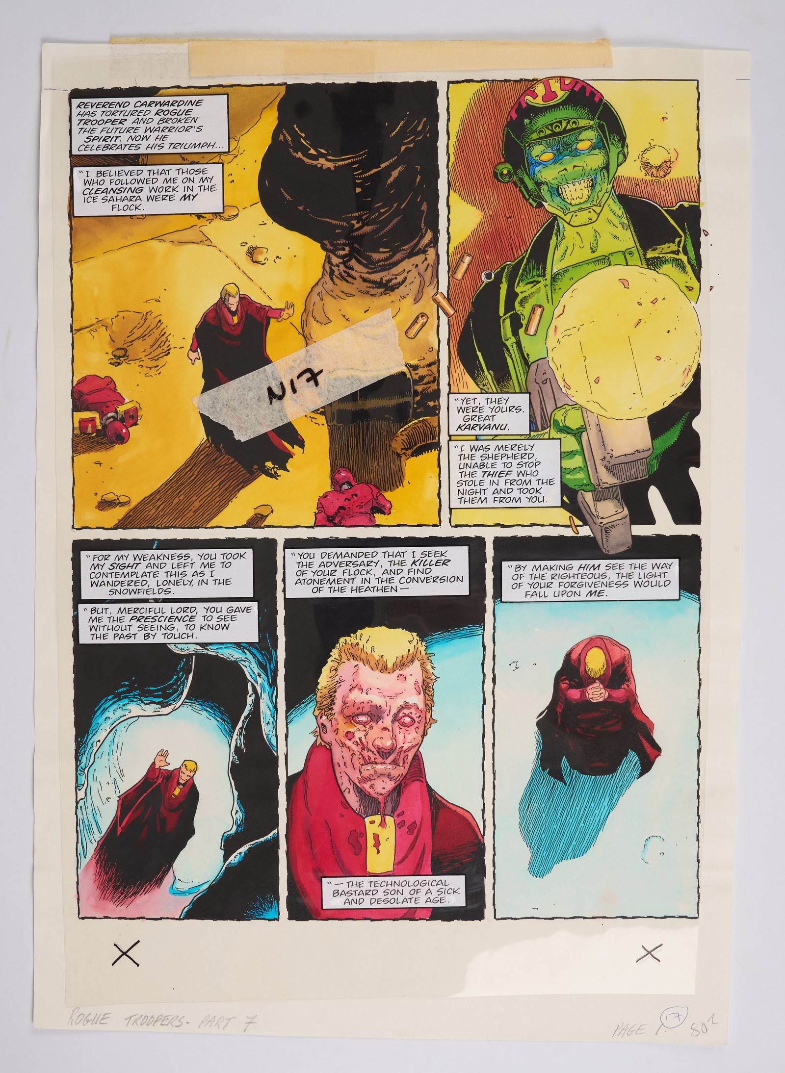 Alex Ronald 2000 AD Prog #1018 Rogue Troopers Rogue Trooper Friday Colour Story Pages (Fleetway, (1 of 14)
