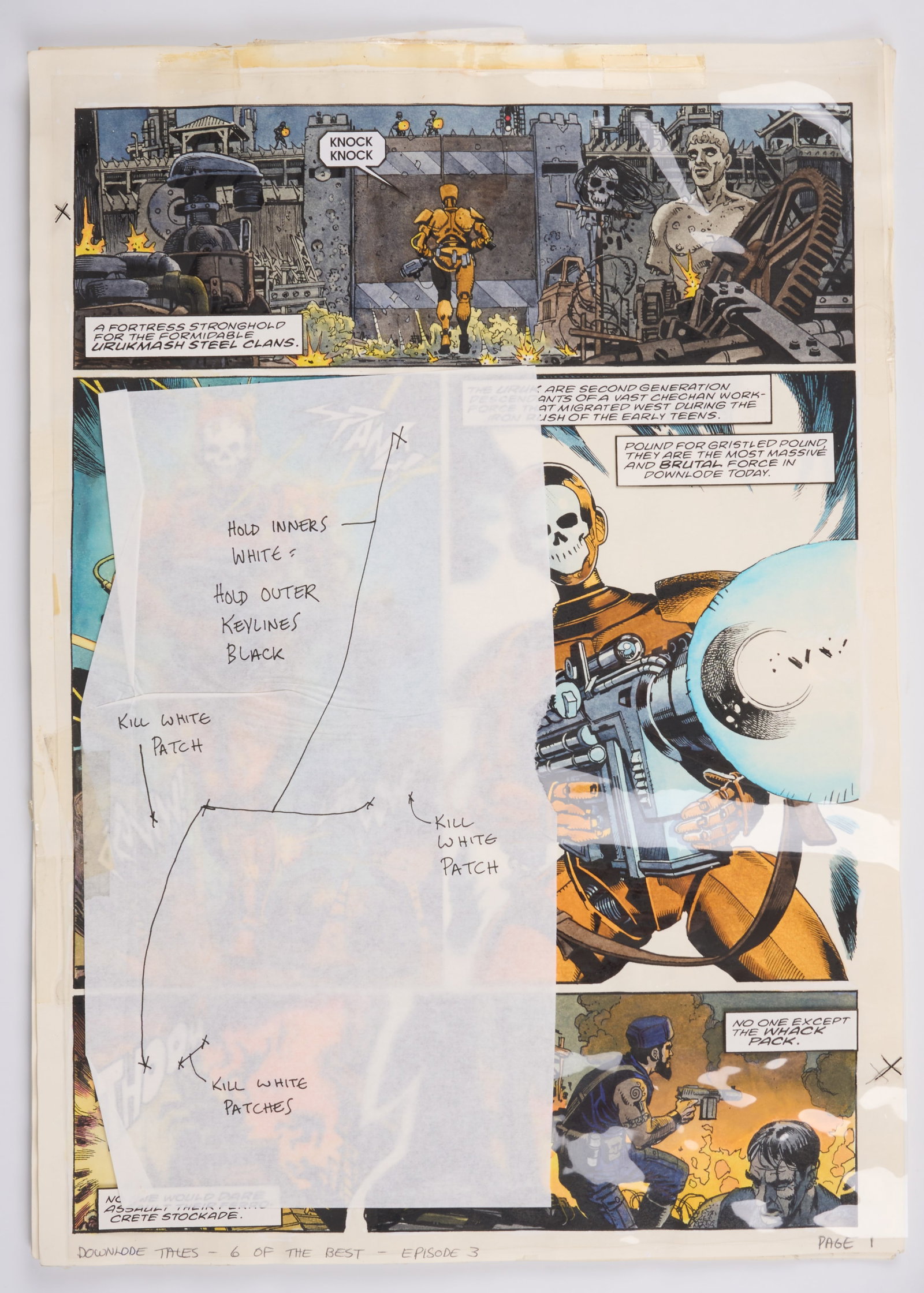 Chris Weston 2000 AD Prog #1157 Downlode Tales 'Six Of The Best' Original Colour Story Pages (1 of 14)