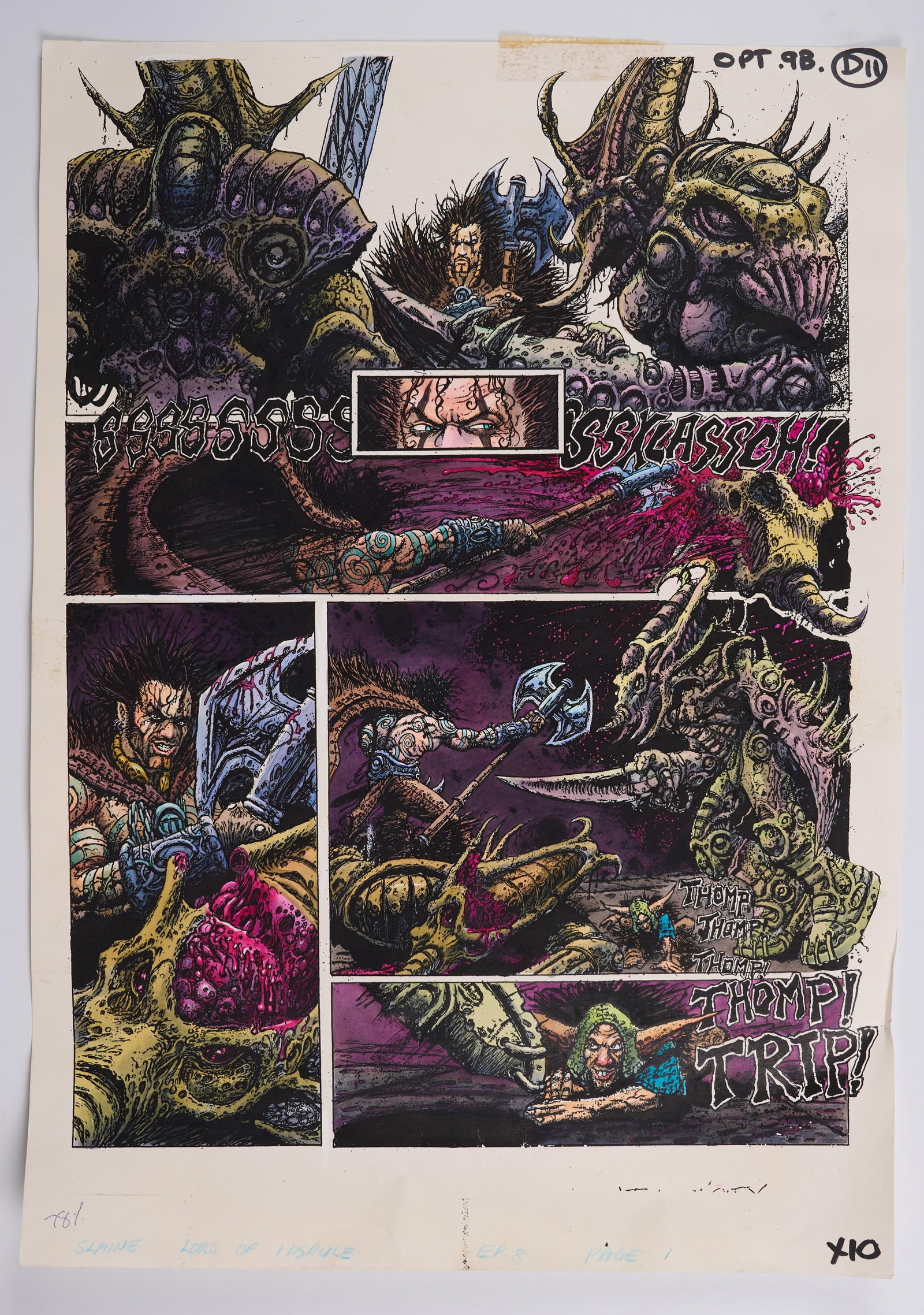 Clint Langley 2000 AD Lord of Misrule Part 2 and Prog #730 Junker Part 2 Story Pages (Fleetway, (1 of 15)