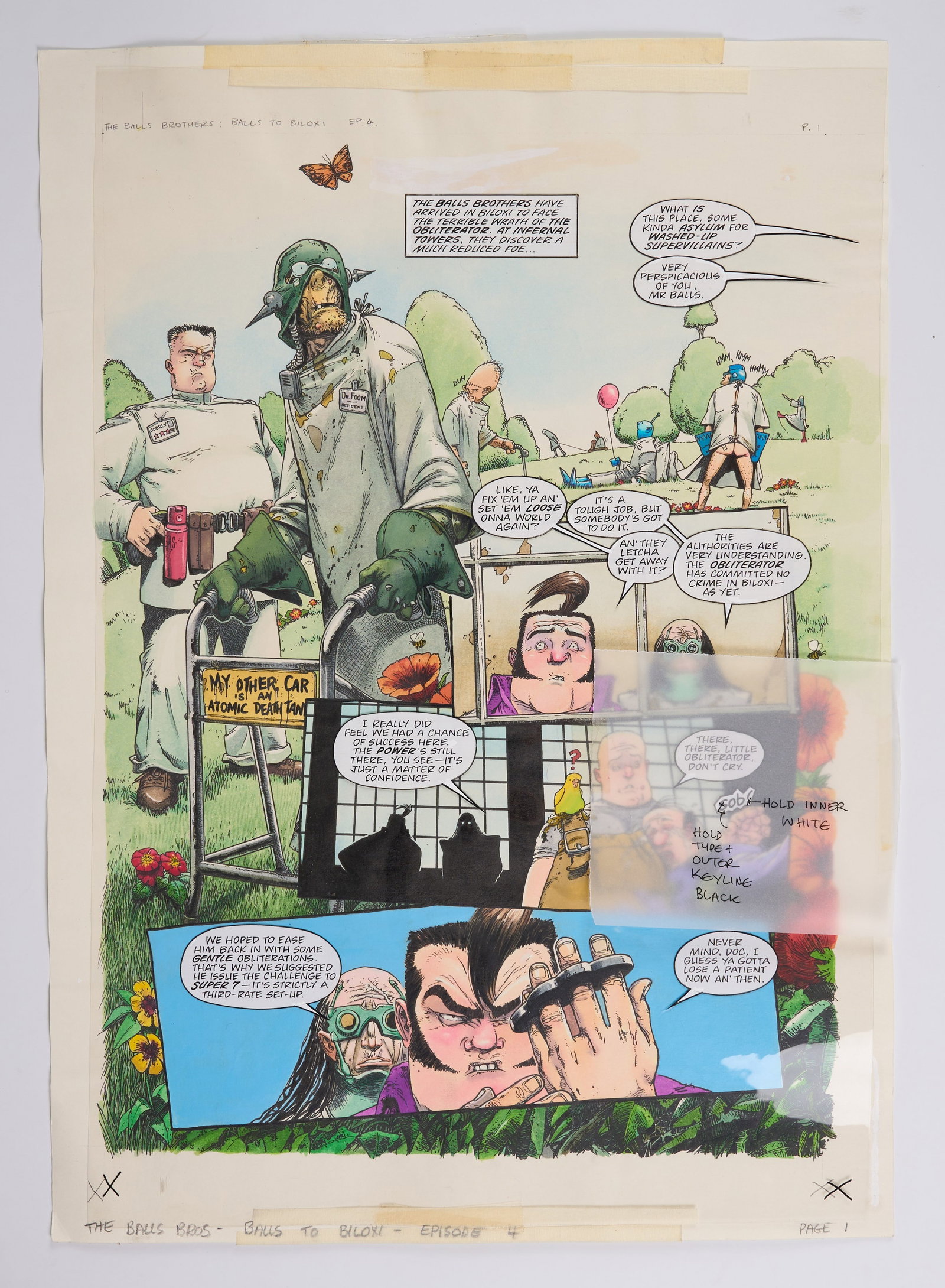 Kevin Walker 2000 AD Prog #1144 The Balls Brothers Episode 4 Story Pages (Fleetway, 1999) Total 6 (1 of 11)