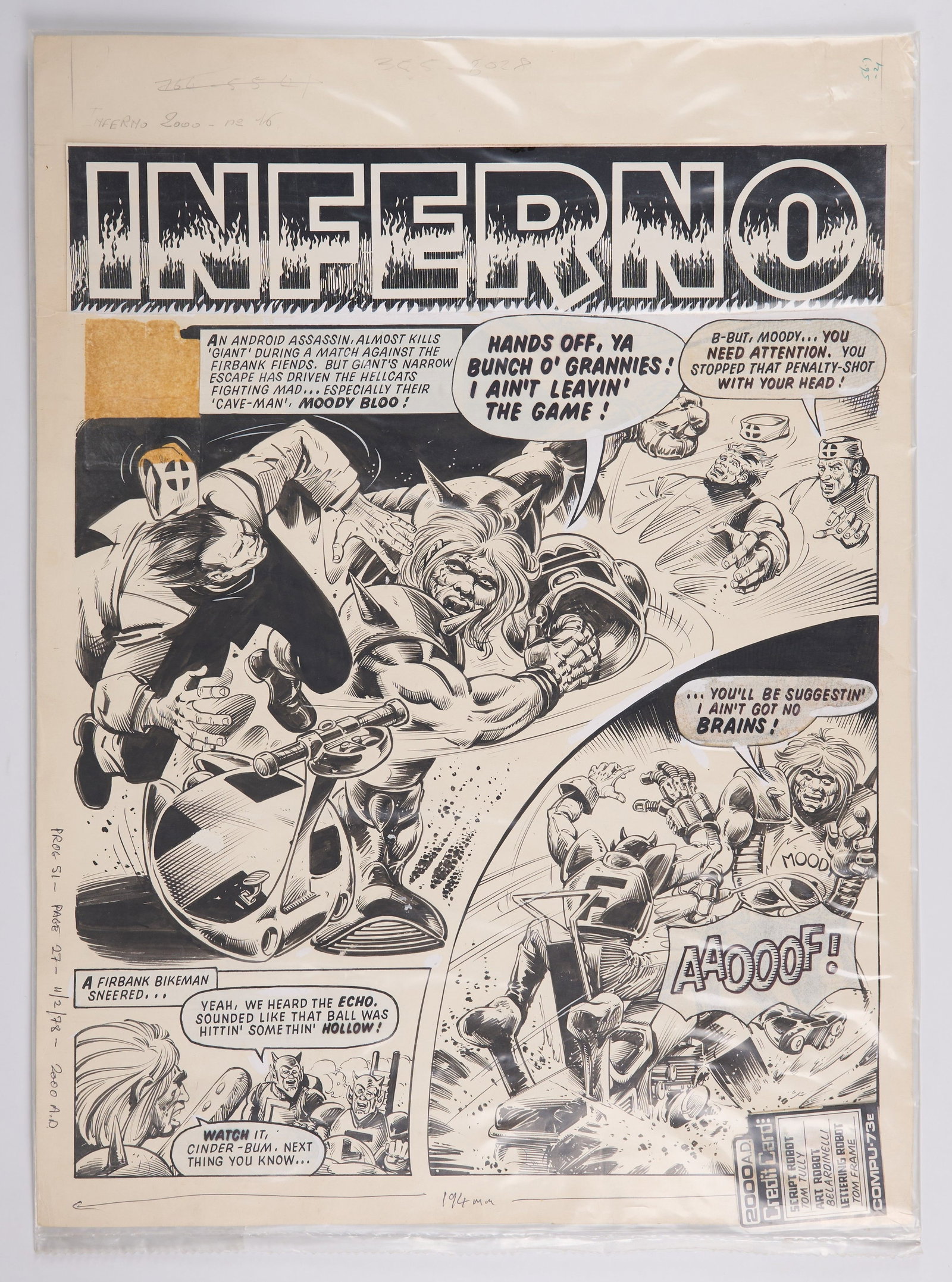 Massimo Belardinelli 2000 AD Prog #51 Inferno (IPC Magazines, 1978) (1 of 2)
