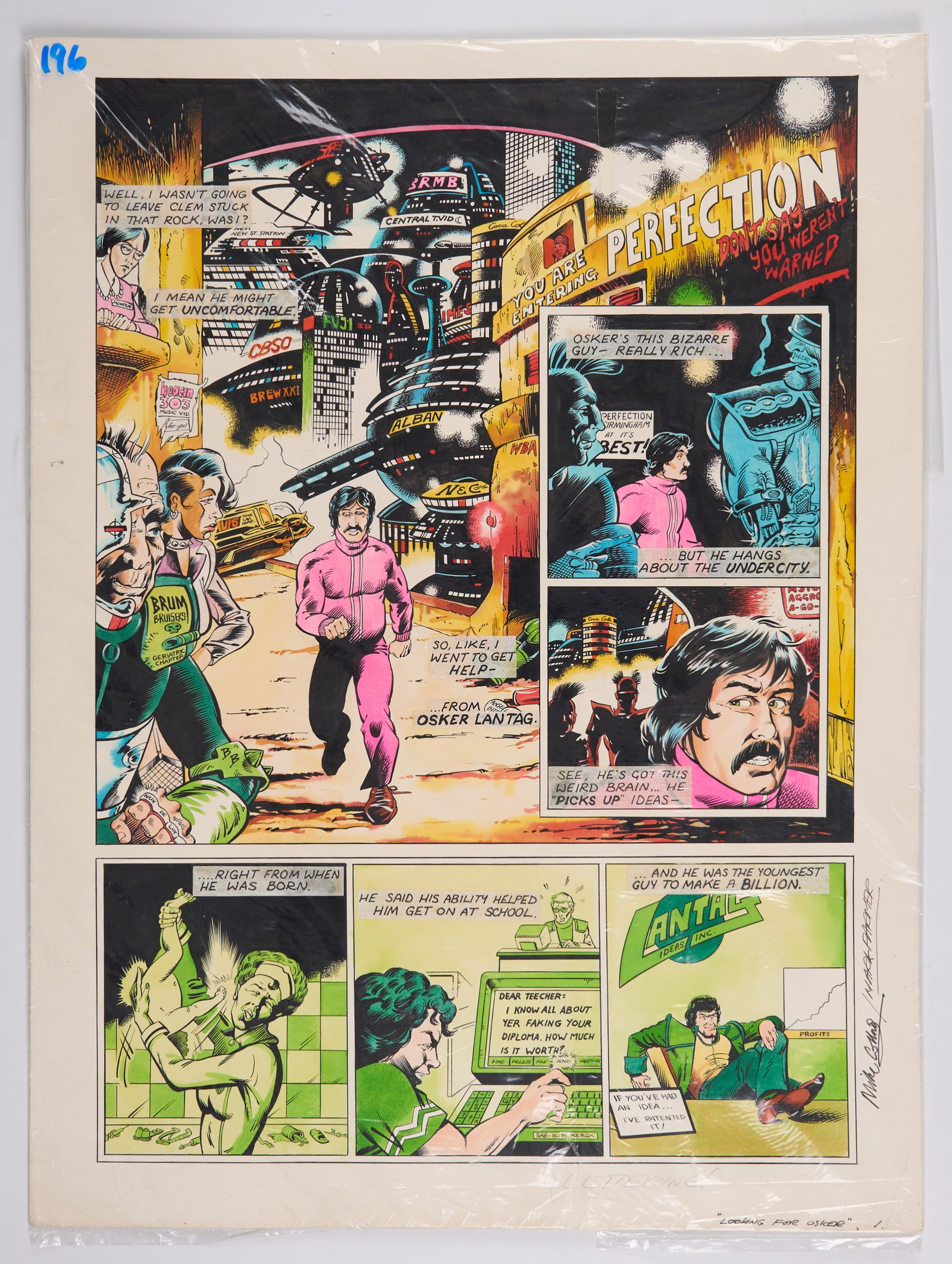 Mike Collins and Mark Farmer 'Looking For Oskar' Story Page Signed (Unknown) (1 of 2)