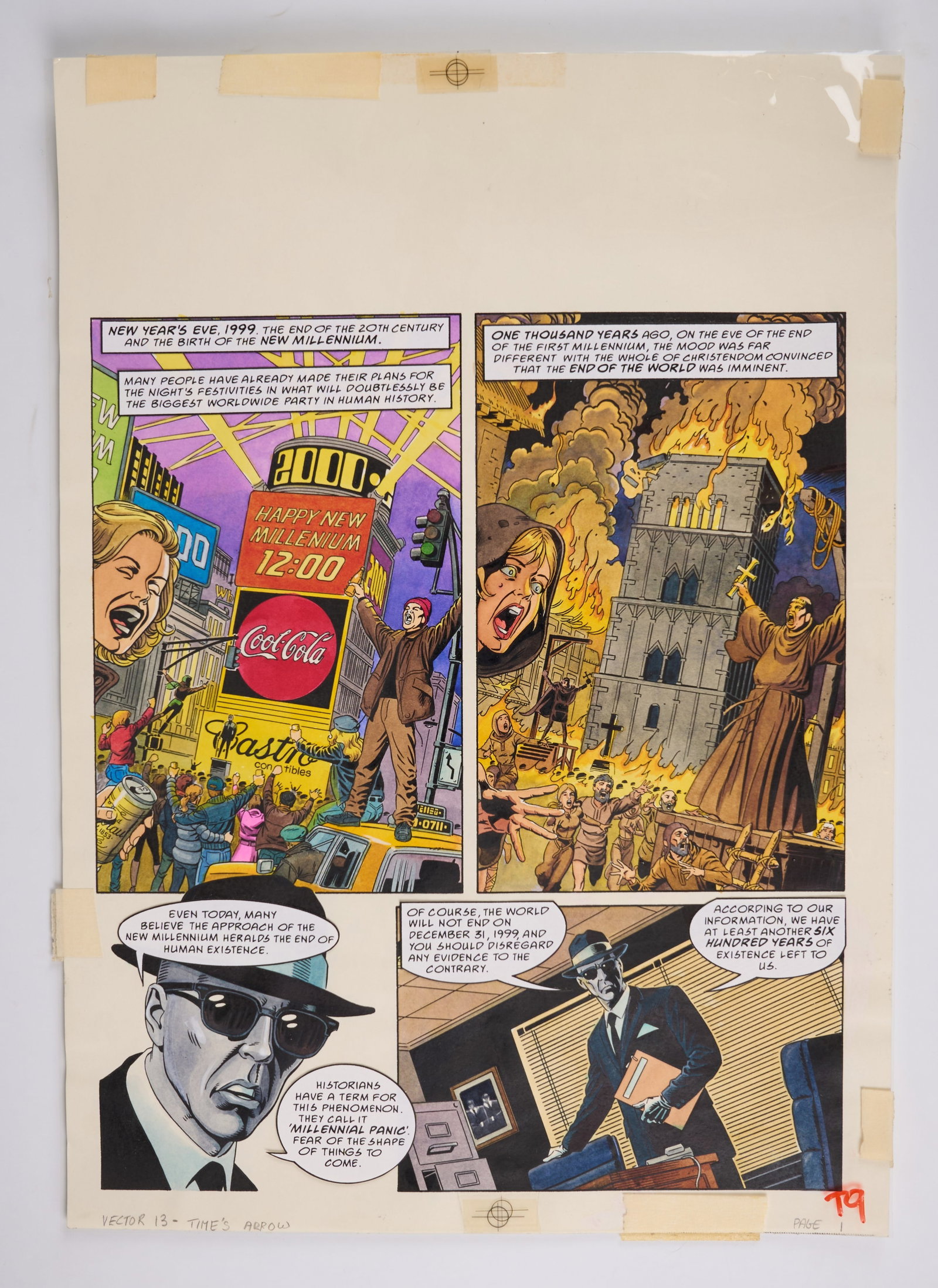 Patrick Woodrow 2000 AD Prog #1076 Case Fifteen: Time's Arrow Vector 13 Colour Story Pages (1 of 11)