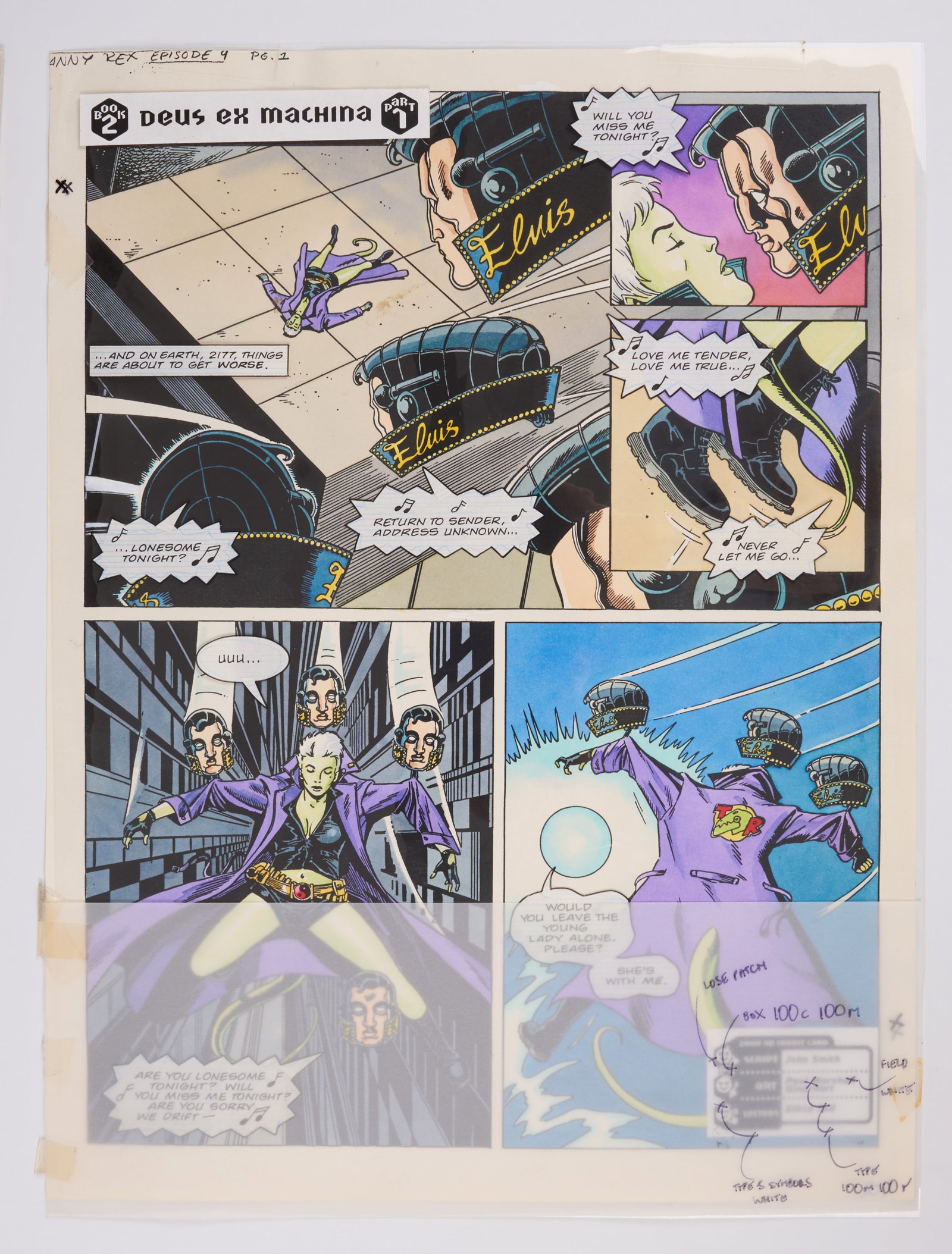 Paul Marshall & Gina Hart 2000 AD Prog #873 Deus Ex Machina Book 2 Colour Story Pages (Fleetway, (1 of 10)