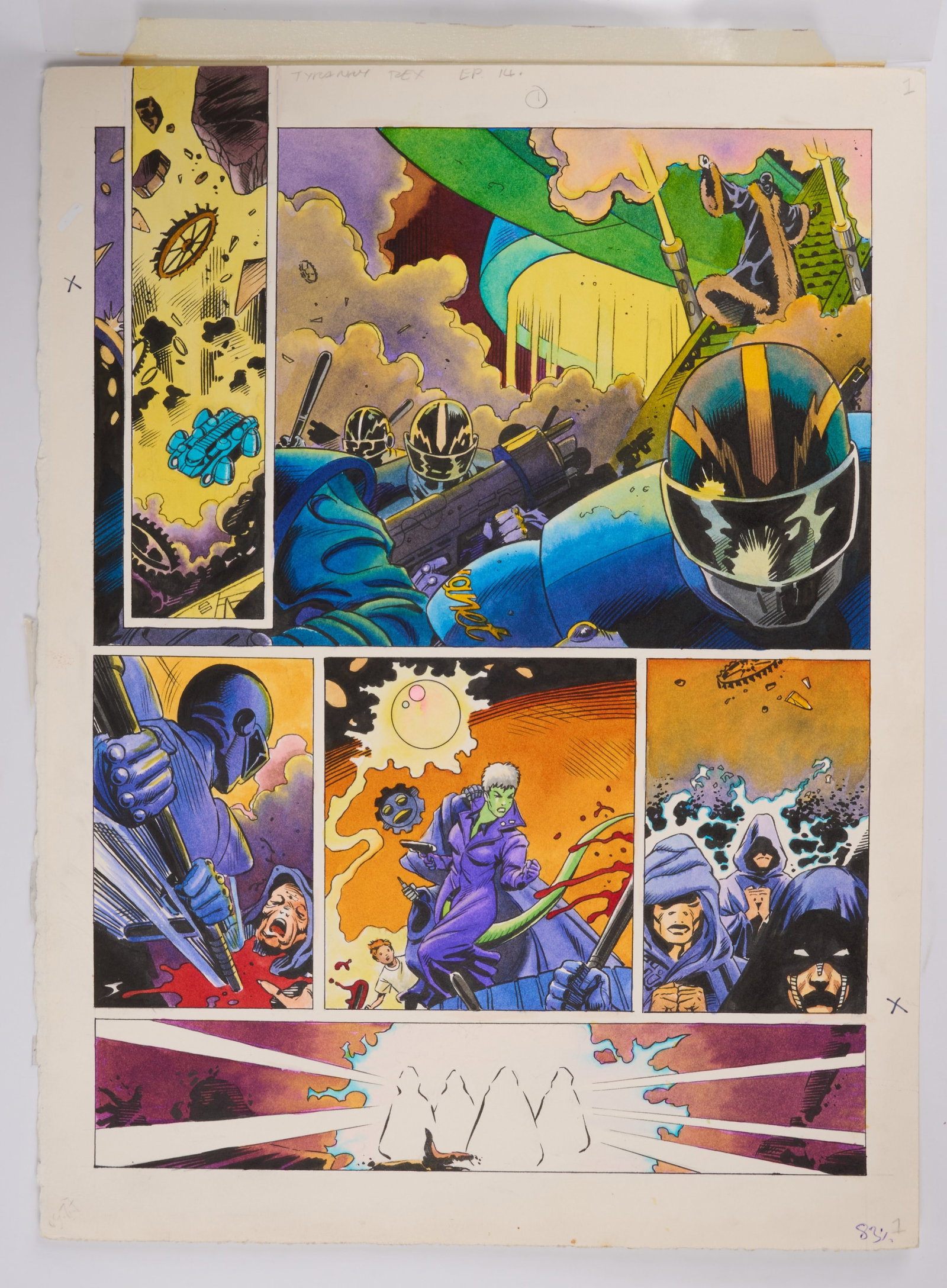 Richard Elson & Paul Marshall 2000 AD Prog #878 Deus Ex Machina Book 2 Colour Story Pages (Fleetway, (1 of 8)