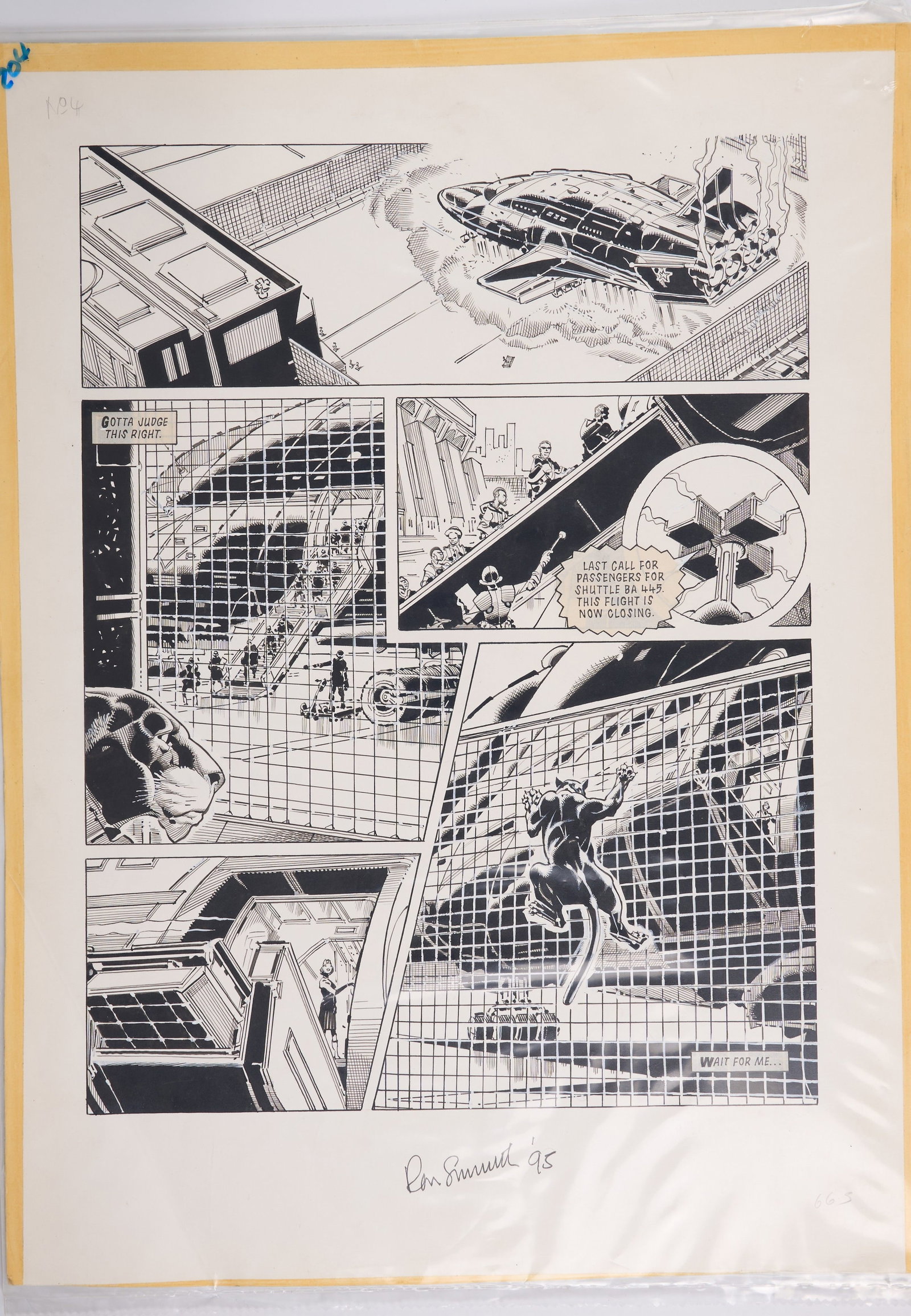 Ron Smith 2000 AD Prog #644 Survivor Story Pages Signed (Fleetway, 1989) Total 2 (1 of 6)