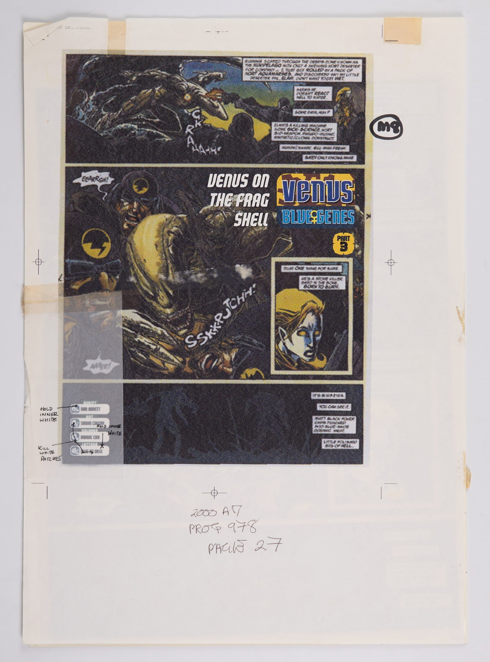 Simon Coleby 2000 AD Prog #978 Venus Bluegenes Venus On The Frag Shell Story Pages (Fleetway, 1996) (1 of 13)
