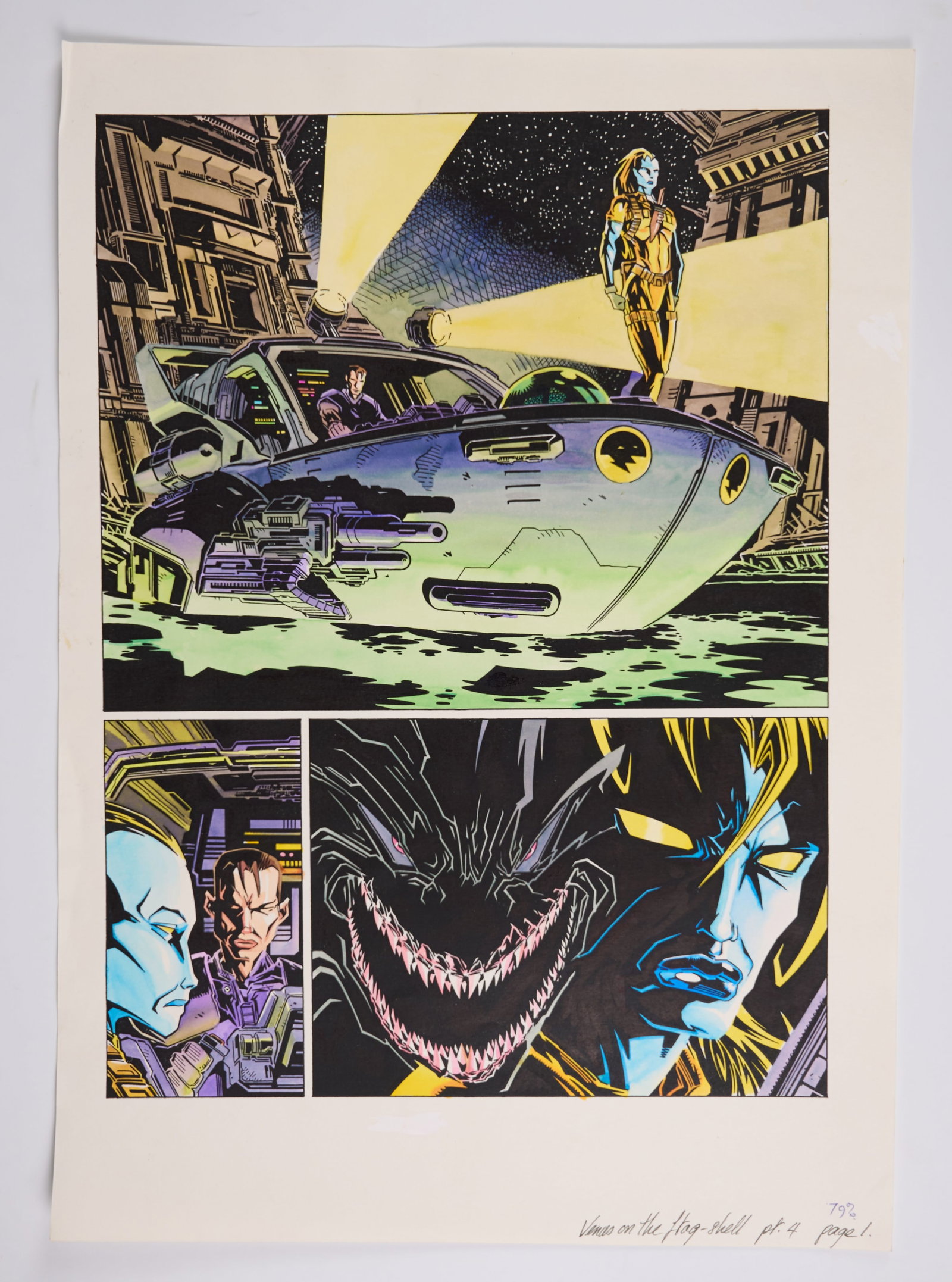 Simon Coleby 2000 AD Prog #979 On The Flasgshell Venus Bluegenes Colour Story Pages (Fleetway, 1996) (1 of 10)