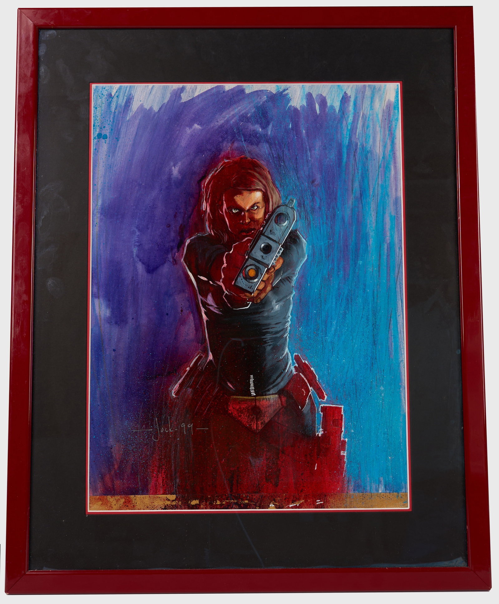 Jock Signed 2000 AD Judge Anderson Psi Division Original Art Framed (1990s) (1 of 2)