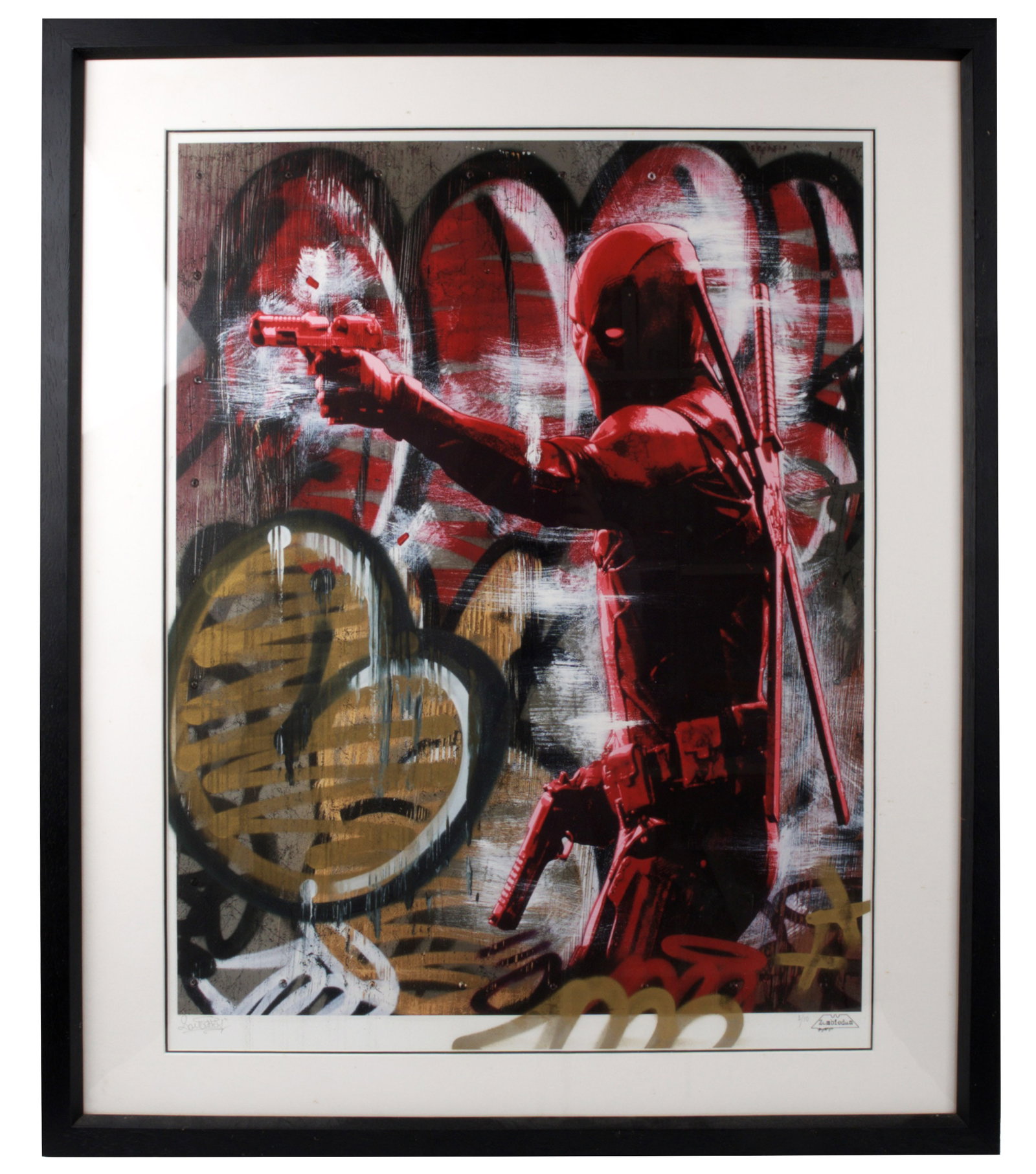 Zombiedan Original Deadpool Framed Artwork Number 3/10 (1 of 3)