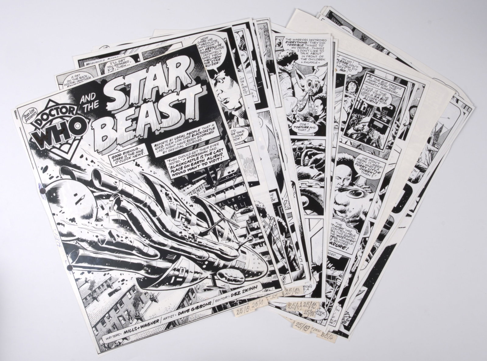Dave Gibbons Doctor Who Monthly Star Beast Printed Story Pages (Marvel UK, 1980) Total 22 (1 of 6)