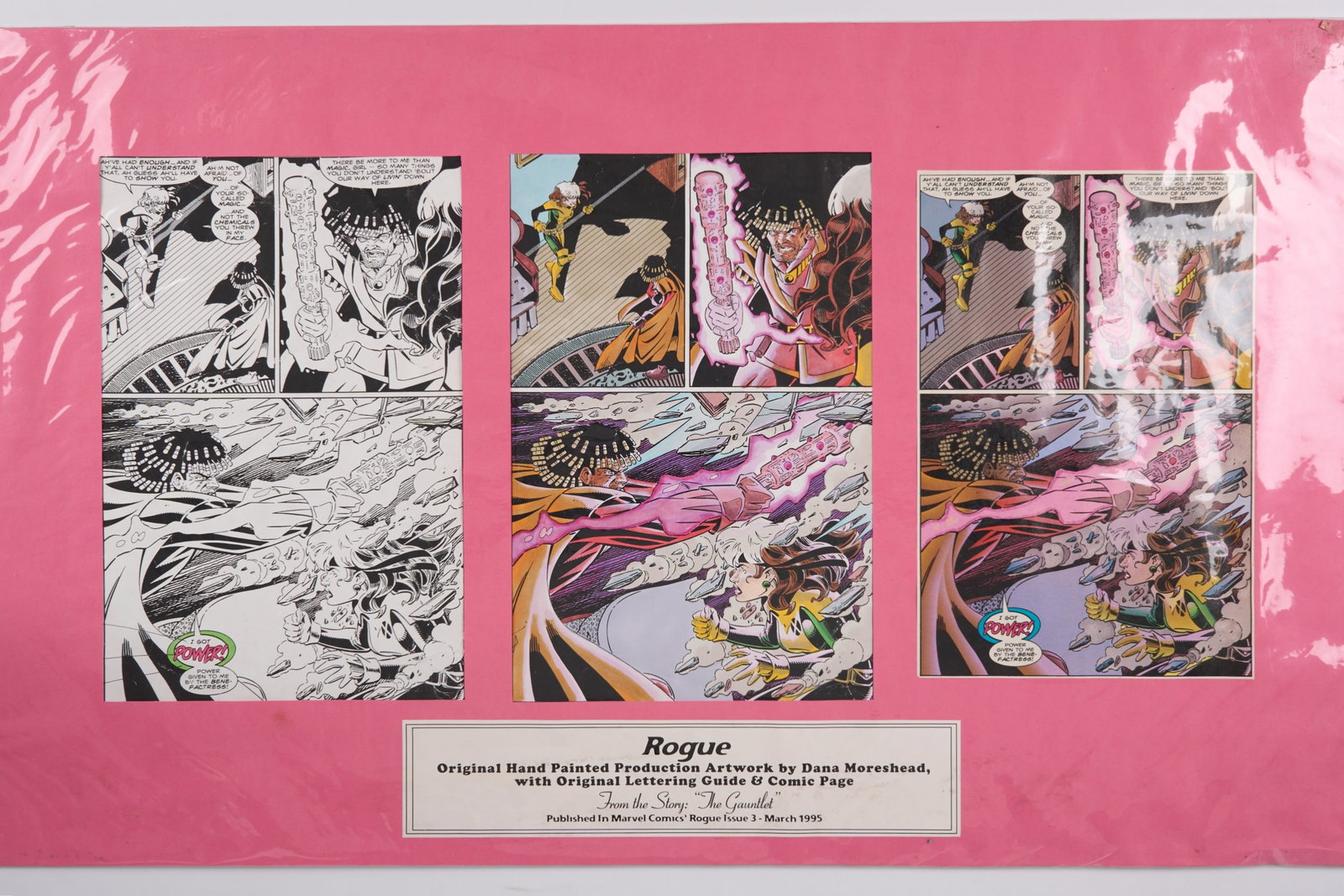 Dana Moreshead Rogue X-Men Original Production Artwork Issue 3 & 4 (Marvel, 1995) Total 3 (1 of 11)