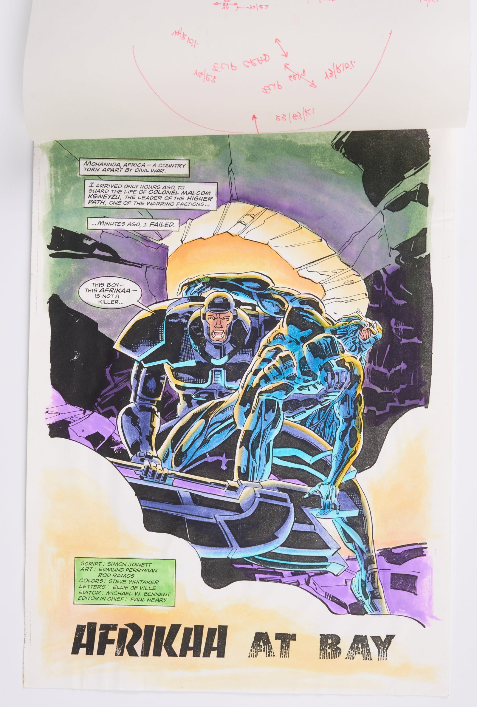 Edmund Perryman Black Axe #6 Near Complete Story Art (Marvel Comics, 1993) Total 21 (1 of 20)