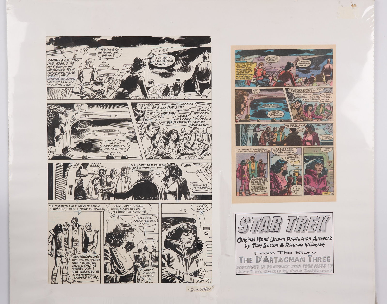 Tom Sutton Star Trek #17 Page 23 Original Ink Comic Page Signed (DC Comics, 1987) (1 of 2)