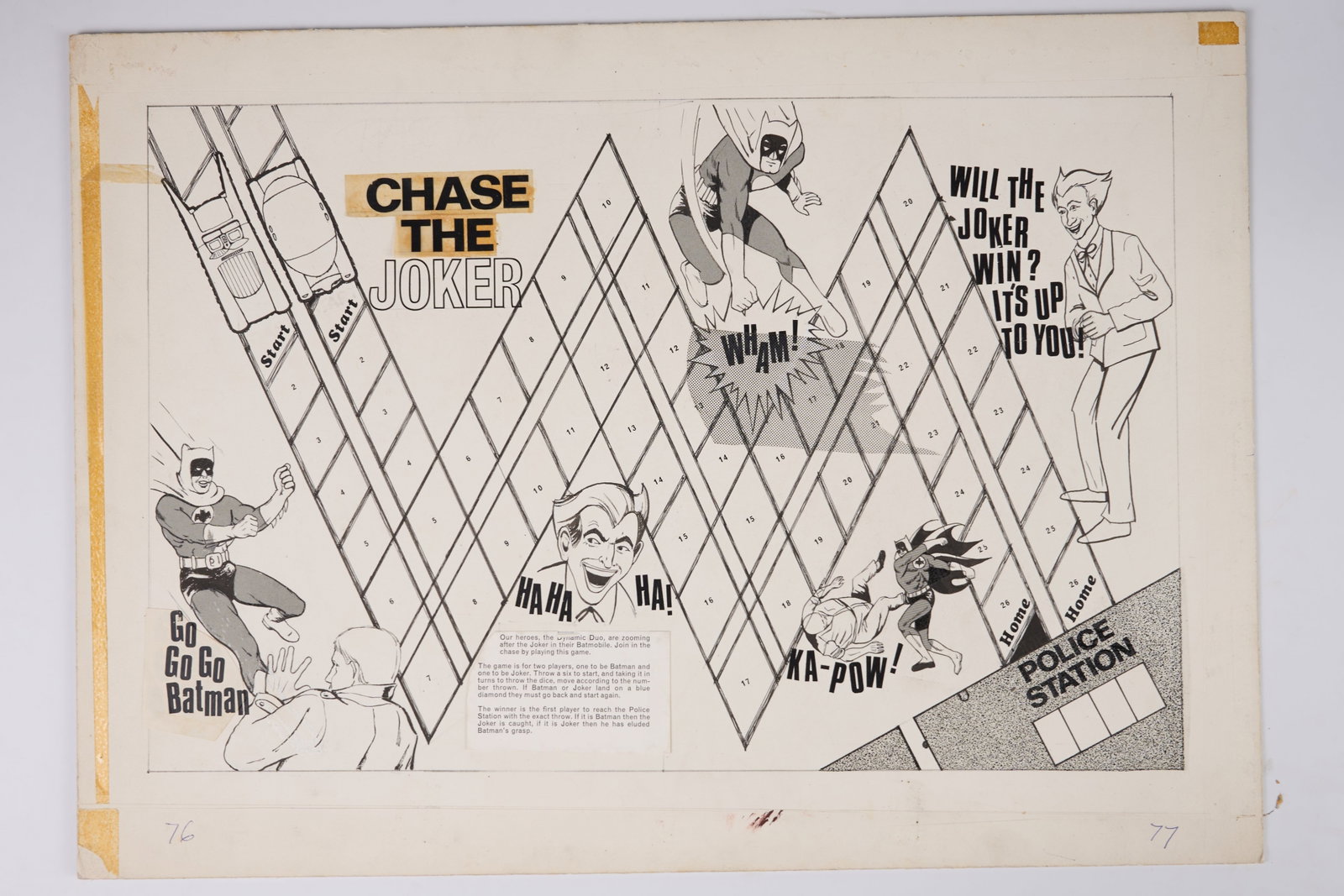 Concept Art Chase The Joker Game Silver Age Batman Style (DC, Undated) (1 of 1)