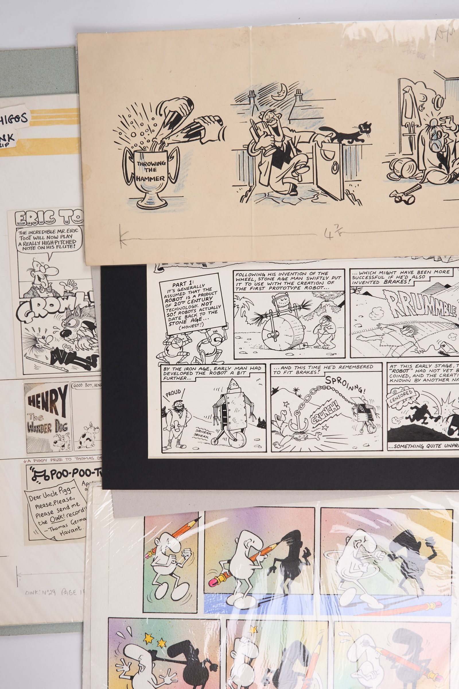 Collection Of Comic Strip Artwork Featuring Steve Bright, Lew Stringer, Robert Naylor Total 10 (1 of 8)