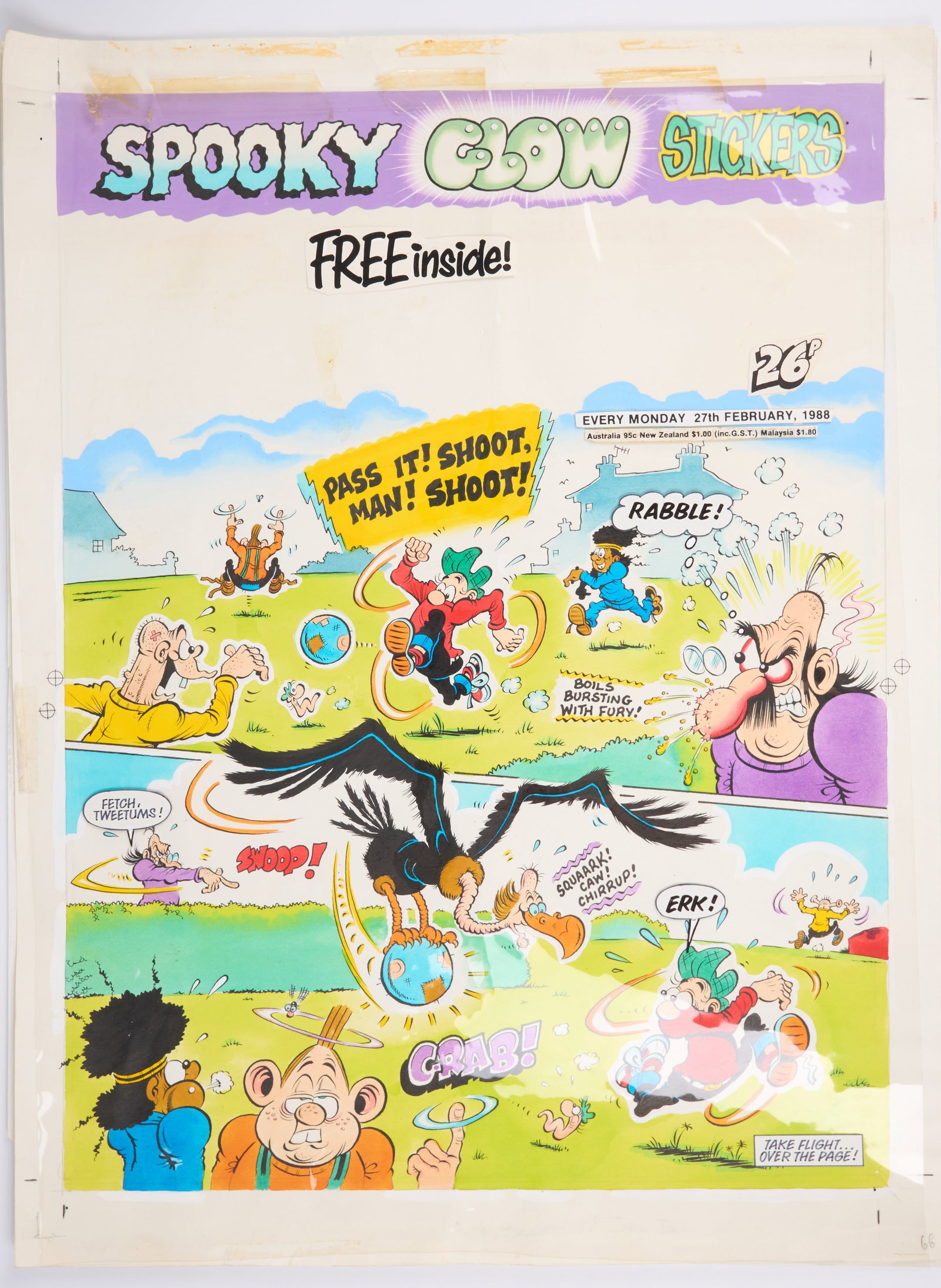Tom Paterson Buster 27th February 1988 Original Cover Art (Fleetway, 1988) (1 of 6)
