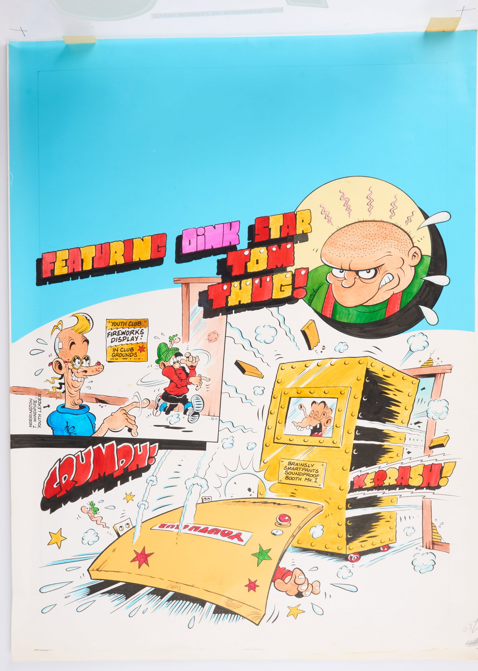 Tom Paterson Buster 5th November 1988 Original Cover Art (Fleetway, 1988) (1 of 3)