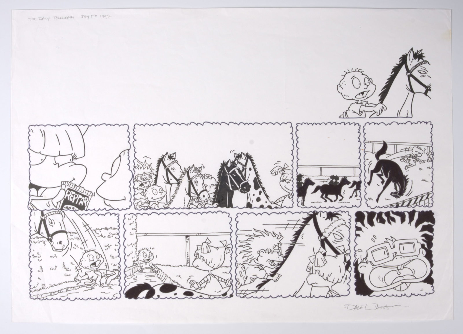 Dave Windett Rugrats Ink Comic Strip Young Telegraph (Young Telegraph, 1997) (1 of 2)