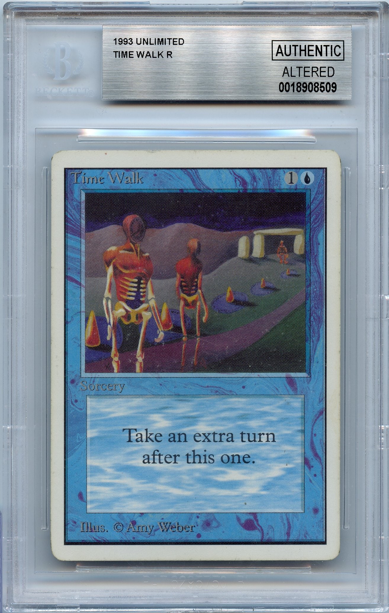 BGS Authentic Altered Time Walk - Unlimited Power Nine: Time Walk from Unlimited, graded Authentic Altered by BGS. See additional photo for evidence provided.