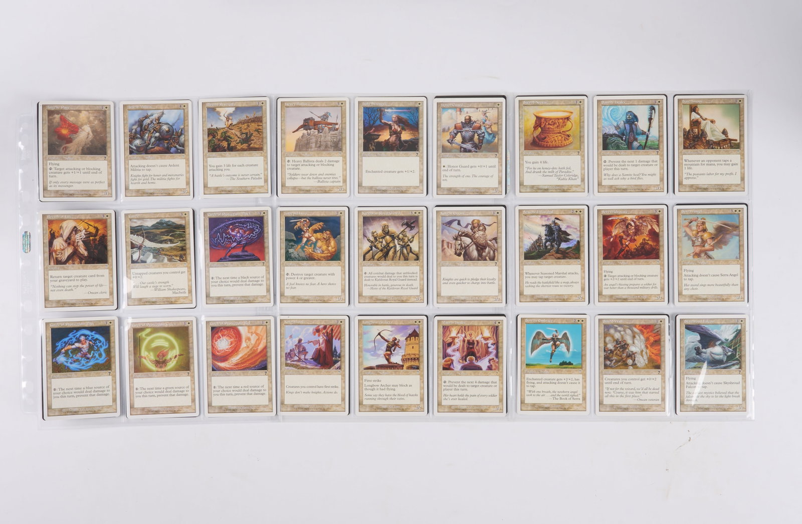 7th Edition - Complete Set Inc. Foils: A complete set of 7th Edition, a Magic Core Set that was released in April 2001This is a fantastic example of the set, with the majority of cards in EX-NM condition. Includes City of Brass, Ensnaring 