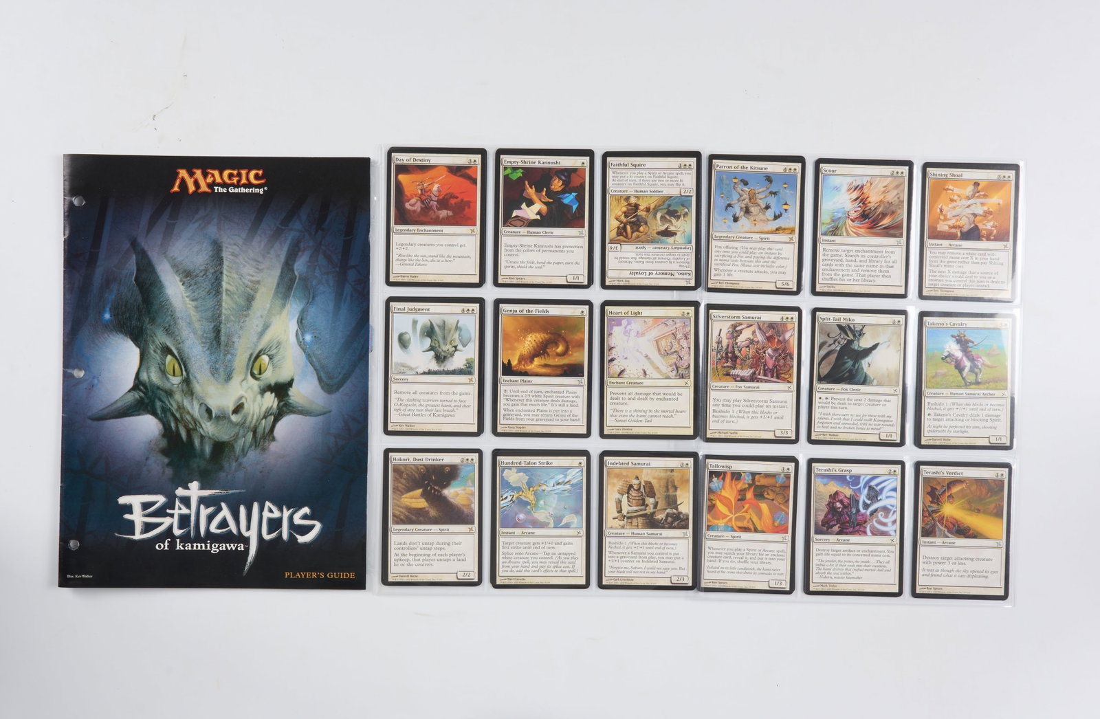 Betrayers of Kamigawa - Complete Set: A complete set of Betrayers of Kamigawa, the thirty-fourth Magic expansion released in February 2005 as the second set and first small expansion in the Kamigawa block.?This is a fantastic example of