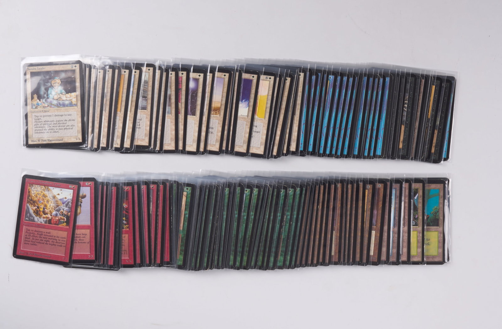 Alpha - Partially Completed Set (x184 cards): This unmissable Limited Edition Alpha collection consists of x184 commons, uncommons, and lands from Magic's most collectible printing. The collection is made up predominantly of cards in the Good to