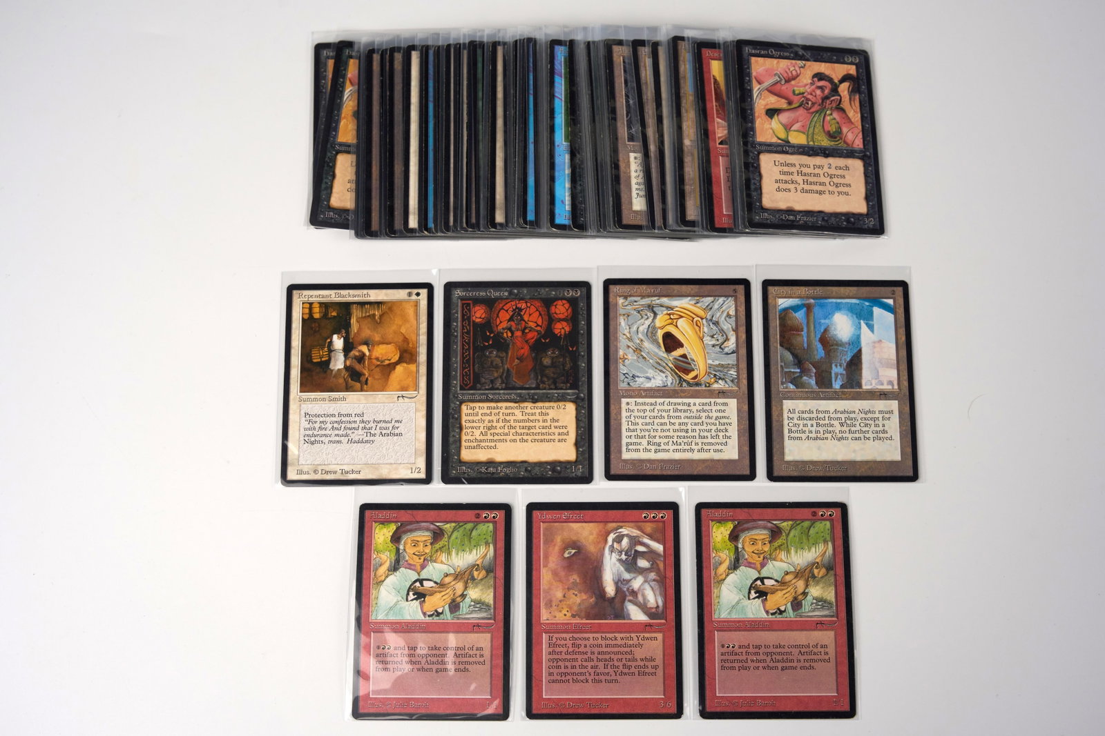 Arabian Nights - Partially Complete Set (80 cards total): This lot features a collection of cards from Arabian Nights, Magic's very first expansion released December 1993.This collection is made up of 80 cards, some of which are duplicates. Many rares and