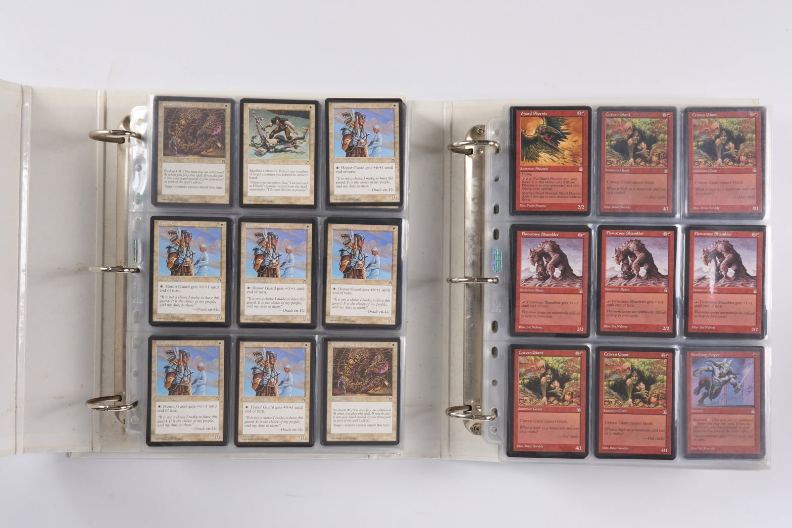 Stronghold - 2 Folder Collection: This lot features x2 folders filled with cards from Stronghold, the thirteenth Magic expansion released in March 1998 as the second set and first small expansion in the Tempest block.The two folders h