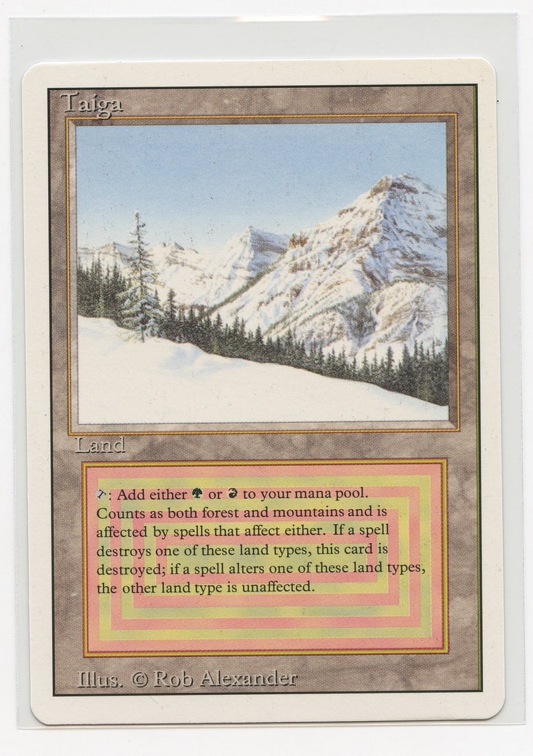Taiga - Revised Dual Land (NM): Taiga from Revised, in Near Mint condition with almost no border wear and surface marks.