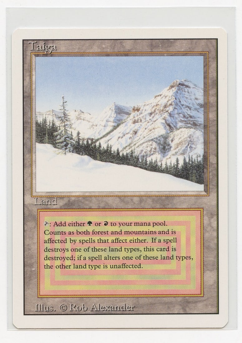 Taiga - Revised Dual Land (NM): Taiga from Revised, in Near Mint condition with almost no border wear and surface marks.