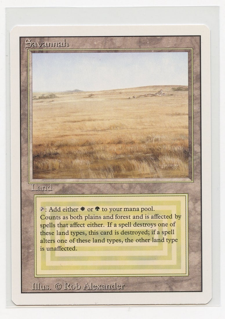 Savannah - Revised Dual Land (NM): Savannah from Revised, in Near Mint condition with almost no border wear and surface marks.