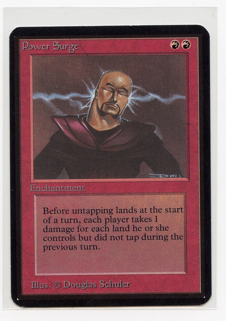 Power Surge - Alpha (EX+): Power Surge from Limited Edition Alpha in Excellent+ condition, with only extremely minor border wear and surface marks.