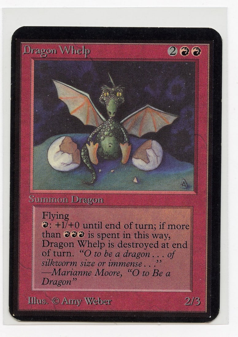 Dragon Whelp - Alpha (EX): Dragon Whelp from Limited Edition Alpha in Excellent condition, with only minor border wear and surface marks.