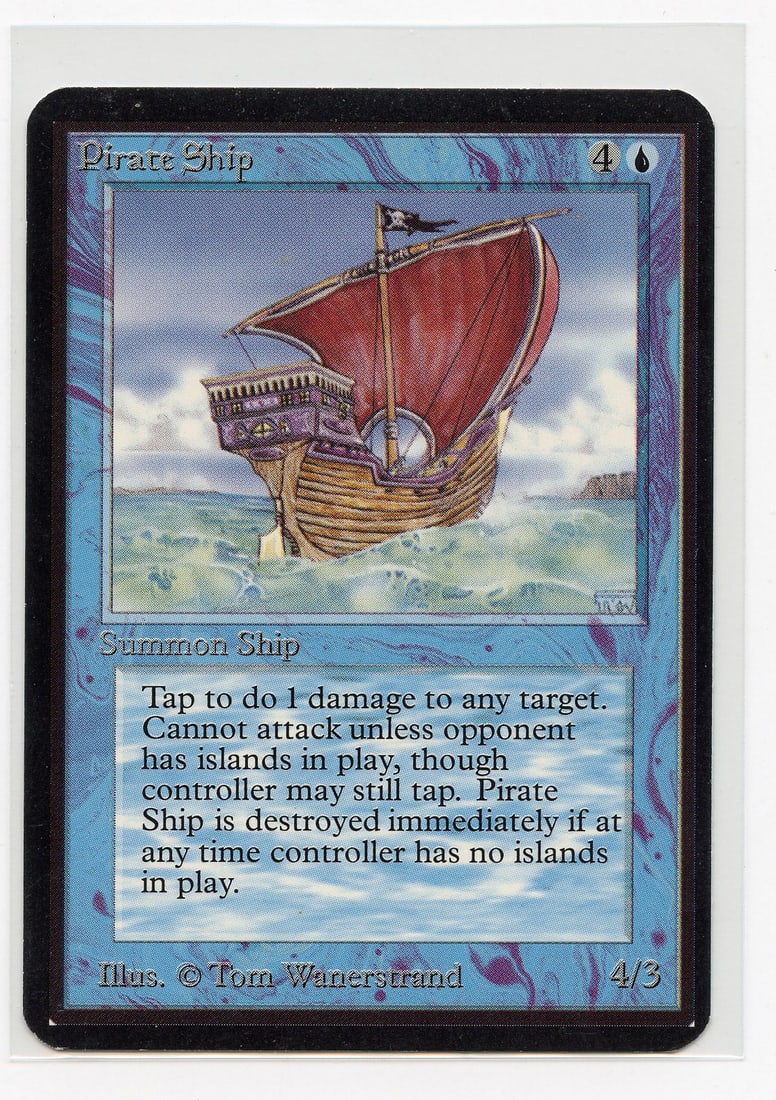 Pirate Ship - Alpha (EX): Pirate Ship from Limited Edition Alpha in Excellent condition, with only minor border wear and surface marks.